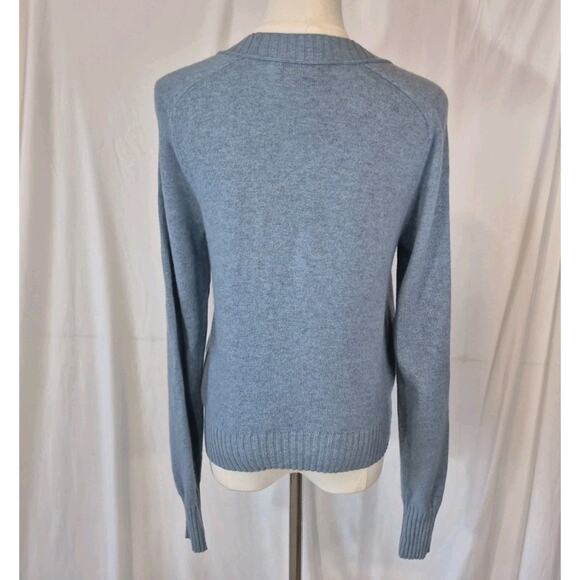 Everlane Womens *IN LIGHT BLUE* Cashmere Blend Crew Neck Boxy Sweater Small - Picture 6 of 7